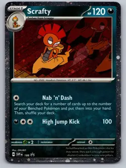 Pokemon Scrafty (Cosmos Holo) 188 Holo Scarlet & Violet Promo NM - Image 1