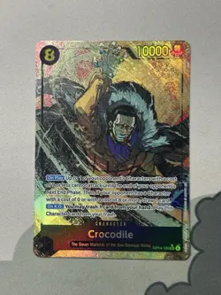 Crocodile OP14-120 Alternate Art The Azure Sea's Seven Sec One Piece Alt Secret - Image 1