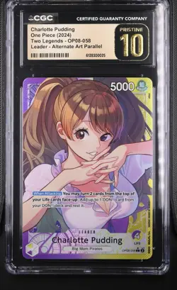 One Piece Charlotte Pudding OP08-058 Two Legends CGC PRISTINE 10 - Image 1