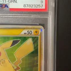 2010 Pikachu World Promo Japan 7-11 Green PSA 9 Mint Card - Image 3