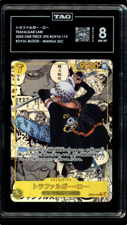Trafalgar Law OP10-119 Royal Blood Manga SEC One Piece CCG Namco 2024 TAG 8 - Image 1