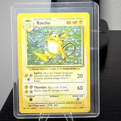 Raichu 14/102 Holo Rare Base Set Pokemon Card LP Excellent Free Shipping - Image 1
