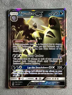 Pokemon Tyranitar GX Holo Card Sun & Moon SM Lost Thunder 121/214 - Image 1