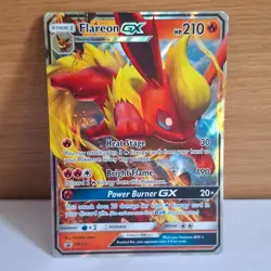 Flareon GX SM171 Black Star Pokemon Promo Card Sun & Moon Holo LP - Image 1
