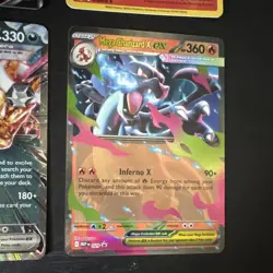 Pokemon TCG Charizard Foil Full Art 4 Card Lot: Lance's V, ex, Mega X EX - Image 5