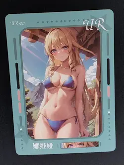 Navia Love Heart Card Club Springtime Revealed Thick Genshin Impact UR - Image 1