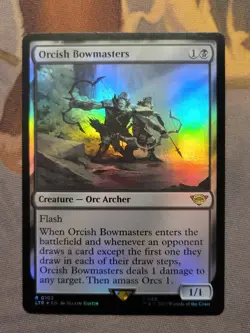 1x Orcish Bowmasters *FOIL* - LotR: Tales of Middle Earth Rare MTG NM - Image 1