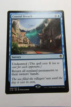 MTG Coastal Breach x1- -Commander 2016-Lightly Played - Image 1