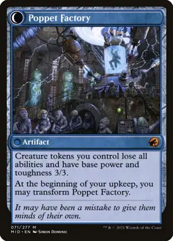 MTG Poppet Stitcher Innistrad: Midnight Hunt 071/277 Regular Mythic - Image 2