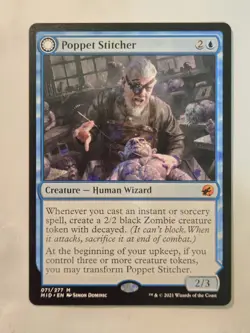 MTG Poppet Stitcher Innistrad: Midnight Hunt 071/277 Regular Mythic - Image 3