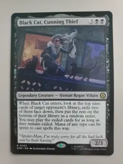 MTG Black Cat, Cunning Thief Marvel's Spider-Man Regular Rare - Image 1