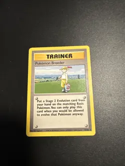 Pokemon Trainer Rare Pokemon Breeder 76/102 1999 Base Set. HP - Image 1