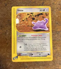 Pokemon Ditto Skyridge 51/144 Non-Holo Card Mp Condition Eseries - Image 1
