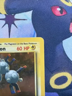 Pokemon Base Set English Magneton 9/102 80 HP Holo Rare Card TCG - Image 2