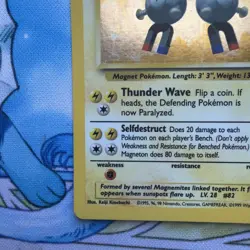 Pokemon Base Set English Magneton 9/102 80 HP Holo Rare Card TCG - Image 4