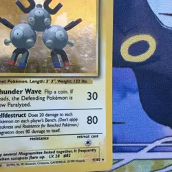 Pokemon Base Set English Magneton 9/102 80 HP Holo Rare Card TCG - Image 5