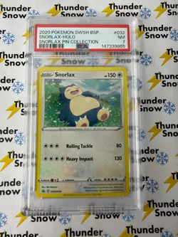 Snorlax Holo #032 Pin Collection 2020 Pokemon PSA 7 - Image 1
