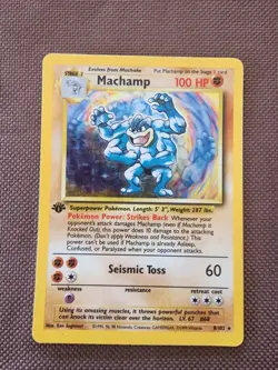 Machamp 8/102 1st Edition Holo Rare – Base Set – WOTC 1999 Pokemon Card – LP - Image 1