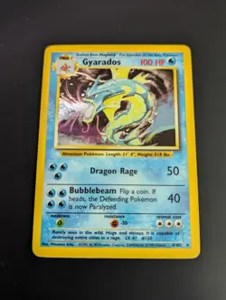 Gyarados 6/102 Holo Rare Base Set WOTC Pokemon Card LP - Image 1