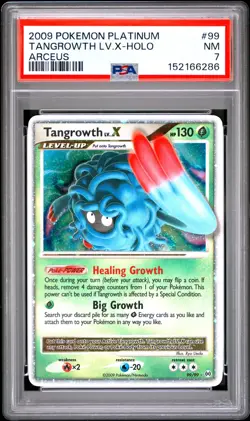 2009 POKEMON PLATINUM ARCEUS #99 TANGROWTH LV.X-HOLO PSA 7 - Image 1
