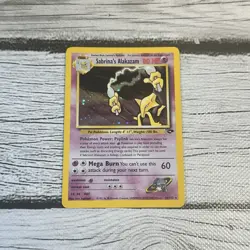 Pokemon Sabrina’s Alakazam 16/132 Gym Challenge Holo Card LP - Image 1