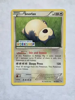 Snorlax 80/108 Build-A-Bear Workshop Promo 2014 Pokemon Card TCG - Image 1