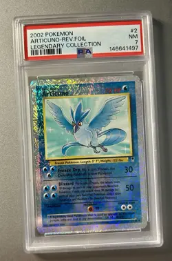 2002 Pokemon Articuno -Rev Foil #2 Legendary Collection PSA 7 - Image 1