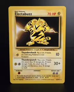 Pokemon TCG - ELECTABUZZ - 20/102 - RARE - UNLIMITED - BASE SET (1999) WOTC - LP - Image 1