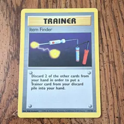 Pokemon TCG Wizards of the Coast Item Finder Base Set 74/102 Rare LP - Image 1