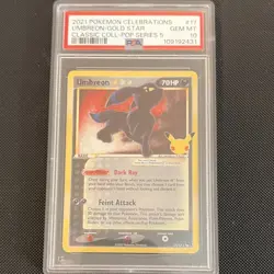 The Pokemon Company Pokemon TCG Umbreon Star Gold Star Holo 17/17 PSA 10 2021 - Image 1
