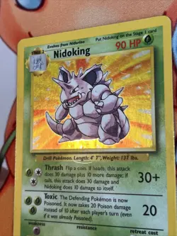 Pokemon TCG 1999 Base Set Nidoking 11/102 Holo Foil Rare MP/LP - Image 3