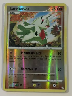 Larvitar 87/123 Mysterious Treasures Reverse Holo Pokemon TCG - MP - Image 1