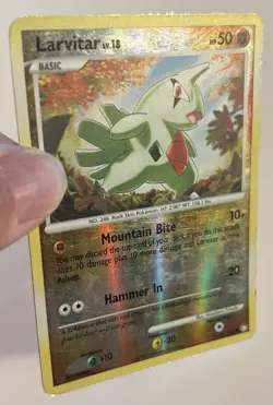 Larvitar 87/123 Mysterious Treasures Reverse Holo Pokemon TCG - MP - Image 2
