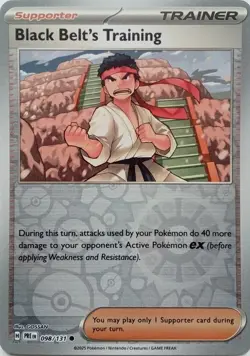 BLACK BELT'S TRAINING - REVERSE HOLO - PRISMATIC EVOLUTIONS - POKEMON - 098/131 - Image 1