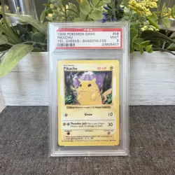 Pokemon Pikachu 58/102 Base Set Yellow Cheeks Shadowless 1999 PSA 9 - Image 1