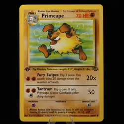 Pokemon TCG - Primeape 43/64 Jungle Uncommon 1st Edition WOTC 1999 - NM - Image 2