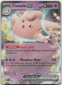 Clefable ex 082/197 Double Rare Obsidian Flames Pokemon Near Mint A - Image 1