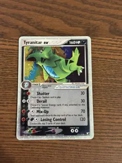 Pokemon TCG Tyranitar ex 111/115 Unseen Forces 160 HP Ultra Rare Holo 2005 - Image 1