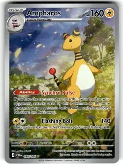 Ampharos 090/086 Illustration Rare Chaos Rising Pokemon NM - Image 1