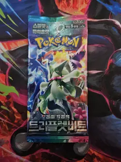 Korean Pokemon TCG Triplet Beat Sealed Booster Pack Single - Image 1
