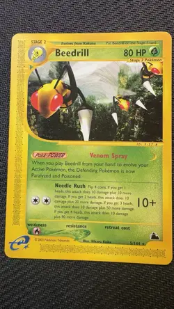Pokemon TCG Beedrill Skyridge 5/144 Rare Non-Holo. - Image 2