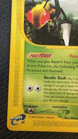 Pokemon TCG Beedrill Skyridge 5/144 Rare Non-Holo. - Image 5