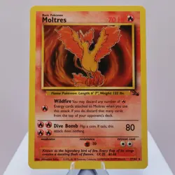 Pokemon TCG - Moltres 27/62 Fossil Rare WOTC 1999 - EXC/NM - Image 2