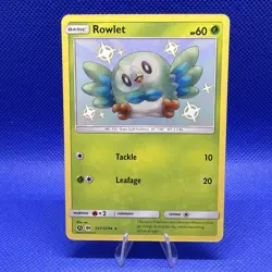 Pokemon TCG Rowlet SV2/SV94 Hidden Fates Shiny Vault Baby Shiny - Image 1