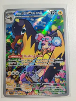 Iono's Kilowattrel 163/159 Illustration Rare Journey Together Pokemon Near Mint - Image 1