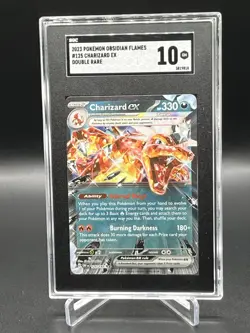 2023 Pokemon Obsidian Flames Charizard EX #125/197 SGC 10 - Image 1