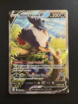 Honchkrow V 162/172 Brilliant Stars - Ultra Rare Full Art Holo NM - Pokemon TCG - Image 1