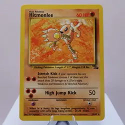 Pokemon TCG - Hitmonlee 22/62 Fossil Rare WOTC 1999 - EXC/NM - Image 2