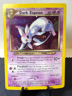 Pokemon TCG: Neo Destiny Unlimited Dark Espeon 4/105 Holo Rare MP SWIRL - Image 1