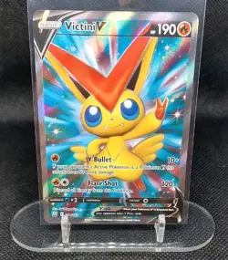 Pokemon TCG Victini V Sword & Shield - Battle Styles 144/163 Holo Full Art - Image 1